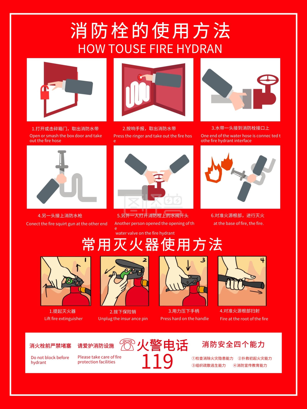 消防栓的使用方法消火栓使用方法灭火器