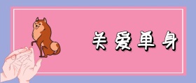 关爱单身简约卡通公众号封面