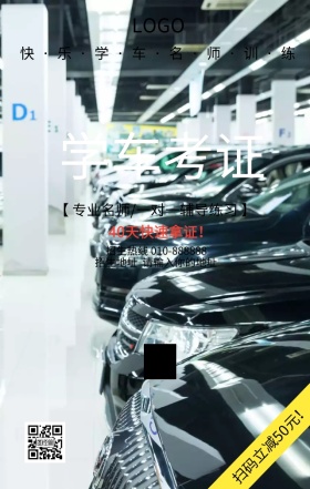 驾驶培训招生宣传营销海报