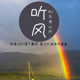 听风文艺句子灰色简约通用公众号封面配图