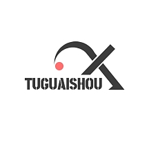 x字母红黑镰刀简约几何logo设计