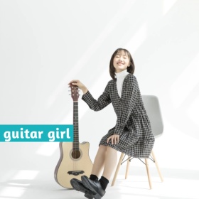 吉他女孩手机微博封面模板