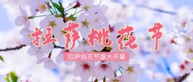 拉萨桃花节盛大开幕旅游公众号封面