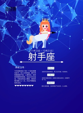 星座运势+手机海报+运势+射手座+星空