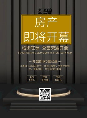 房产海报即将开幕宣传海报