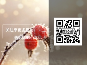 关注享更多福利 遇见你的小幸运 简约卡通关注二维码公众号配图