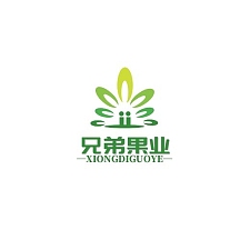 兄弟果业树木绿色渐变简约logo