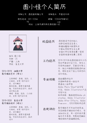 简约风个人长版简历
