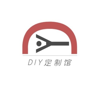 diy字母红黑色创意定制馆平面logo