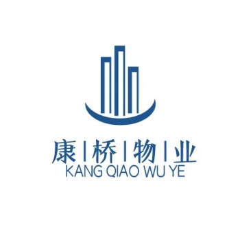 康桥物业logo蓝色系建筑元素地产