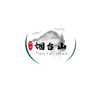 烟台山水墨灰色旅游平面设计logo