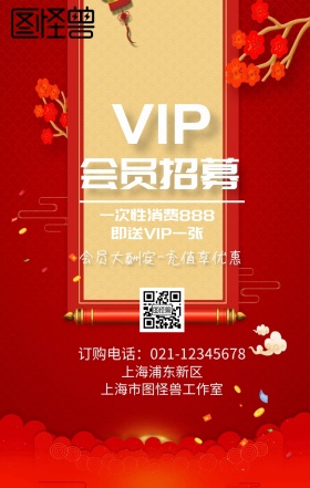 会员VIP招募海报