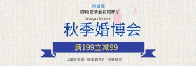蓝色婚纱首饰浪漫结婚季婚博会天猫海报淘宝banner