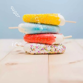 多彩冰淇淋糖手机微博封面模版