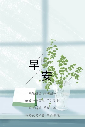早安问候简约情感简约公众号配图