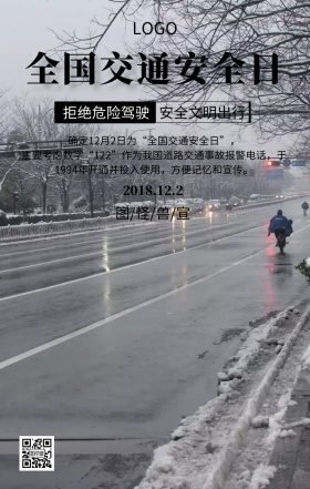 全国交通安全日文明交通主题宣传海报