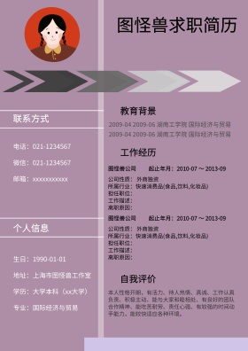 员工个人求职简历模板