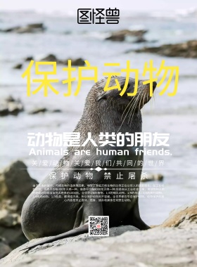 保护动物海报