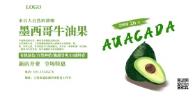 墨西哥牛油果促销宣传海报