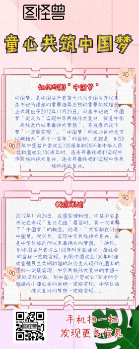 我的中国梦校园社区科普手机作业长图