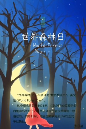 2018世界森林日创意可爱公众号配图