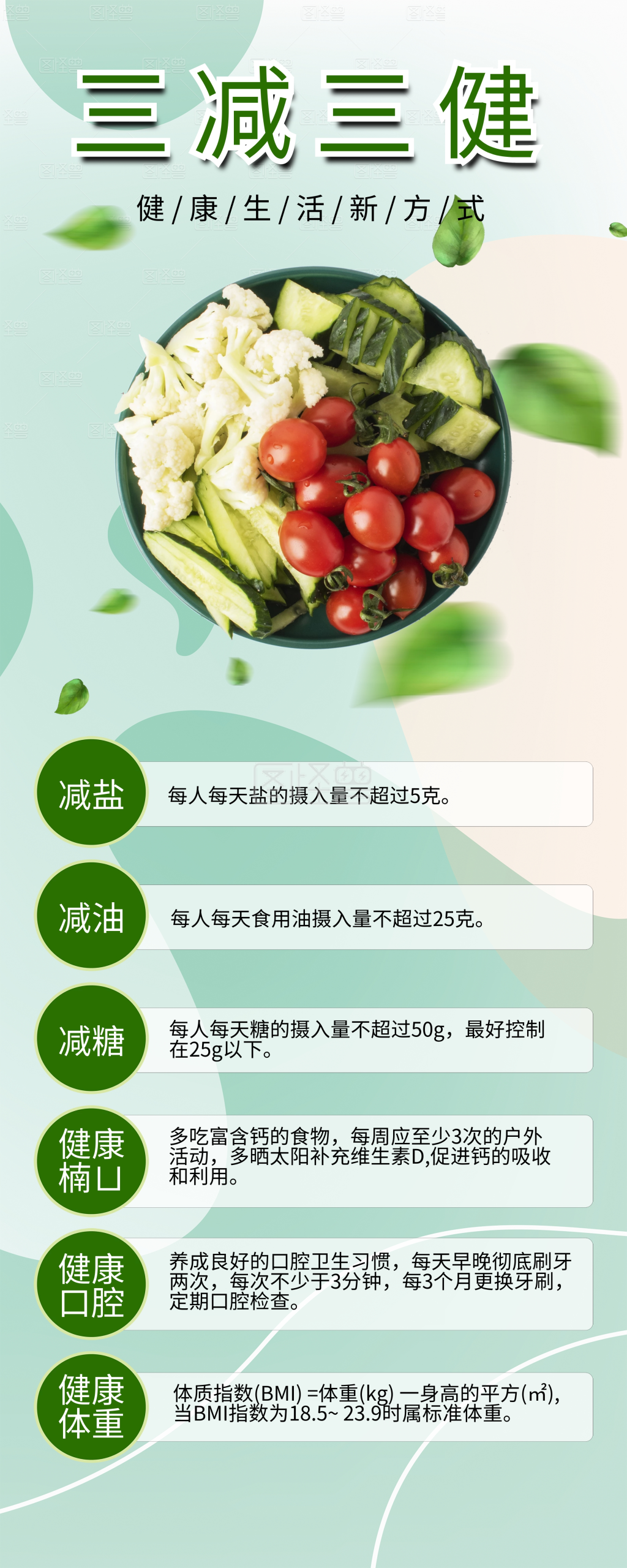 三减三健健康生活展架