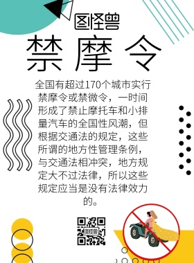 禁止摩托车宣传海报