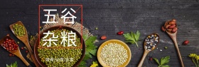 淘宝天猫电商五谷杂粮大豆小麦清新秋季海报banner