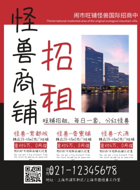 店铺招商宣传海报