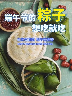 创意文案端午节的粽子想吃就吃端午节海报