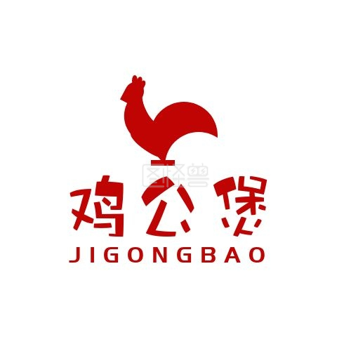 红色调简约风鸡公煲宣传logo