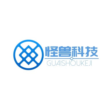怪兽科技技术蓝色简约logo设计