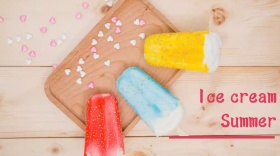 粉色摄影夏季美食冰激凌促销公众号封面