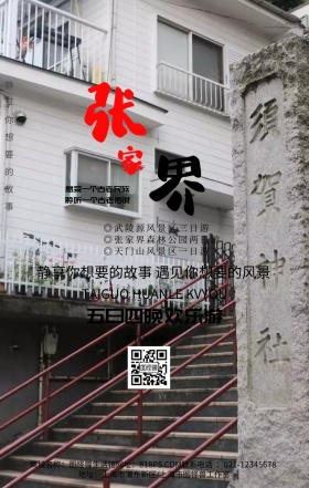 观光旅游张家界风景简约手机海报