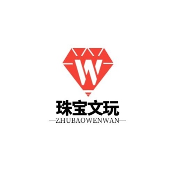 珠宝文玩钻石笔头简约红色logo