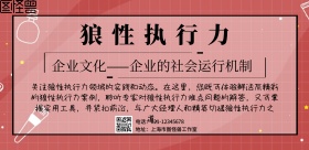 简约企业狼性执行力横版海报