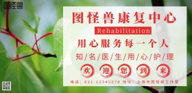 残疾人康复中心宣传单简约宣传海报