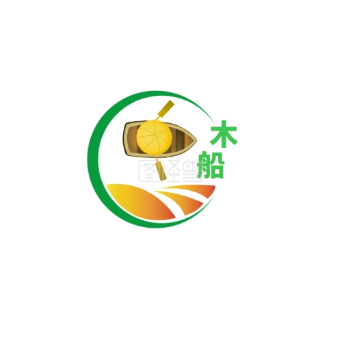 一个人划着船行走的样子logo