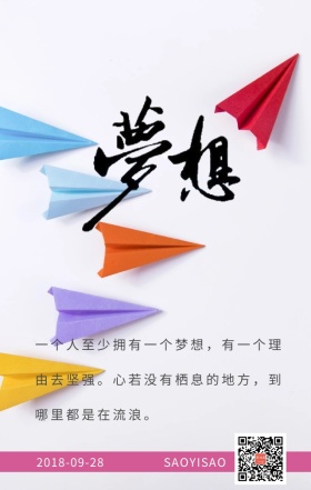 放飞梦想简约励志日签