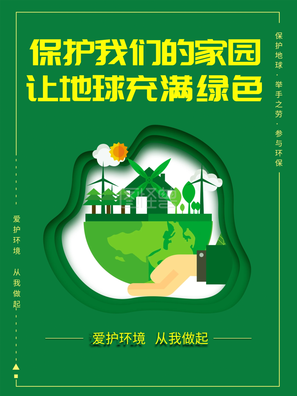 爱护大自然保护环境系列海报