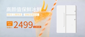 简约高颜值冰箱banner