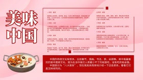 美味中国年黄色简约创意手抄报