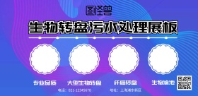 生物转盘污水处理展板海报