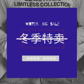 冬季特卖服装淘宝促销简约主图直通车模板