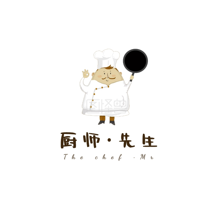厨师logo-厨师先生美食餐饮创意logo设计在线图片制作-图怪兽