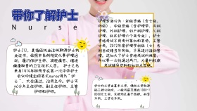 护士手抄报简约卡通手抄报