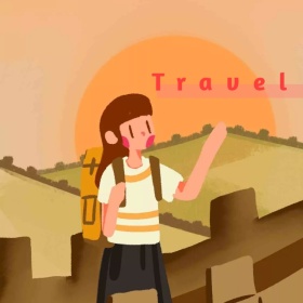 白色文艺春季旅行手机微博封面
