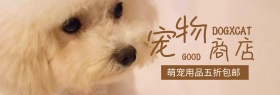 宠物商店用品年中大促banner图片