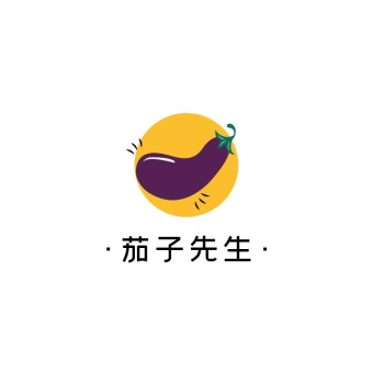 创意简约卡通茄子美食餐饮logo