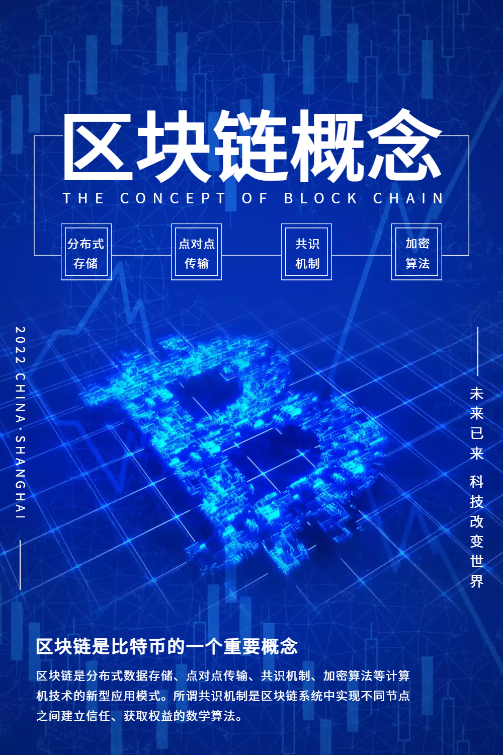 区块链概念海报